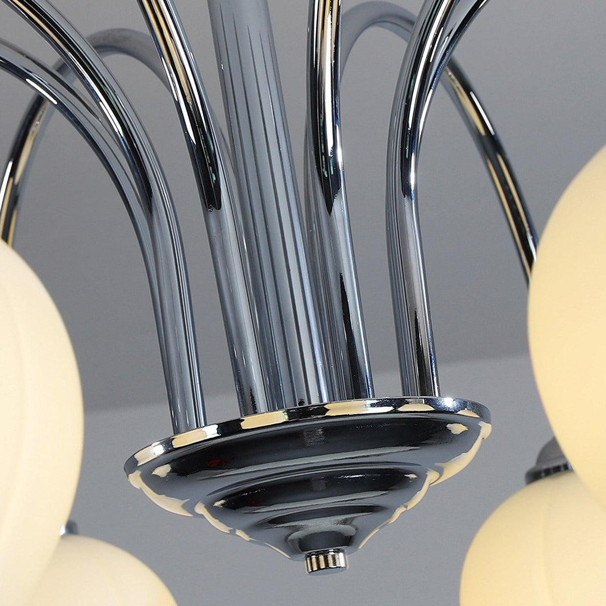 Floral Etched Glass Chandelier