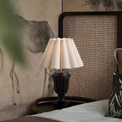 Florence Tulip Carved Wood Table Lamp