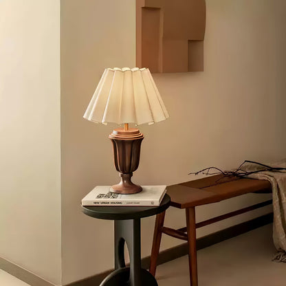 Florence Tulip Carved Wood Table Lamp