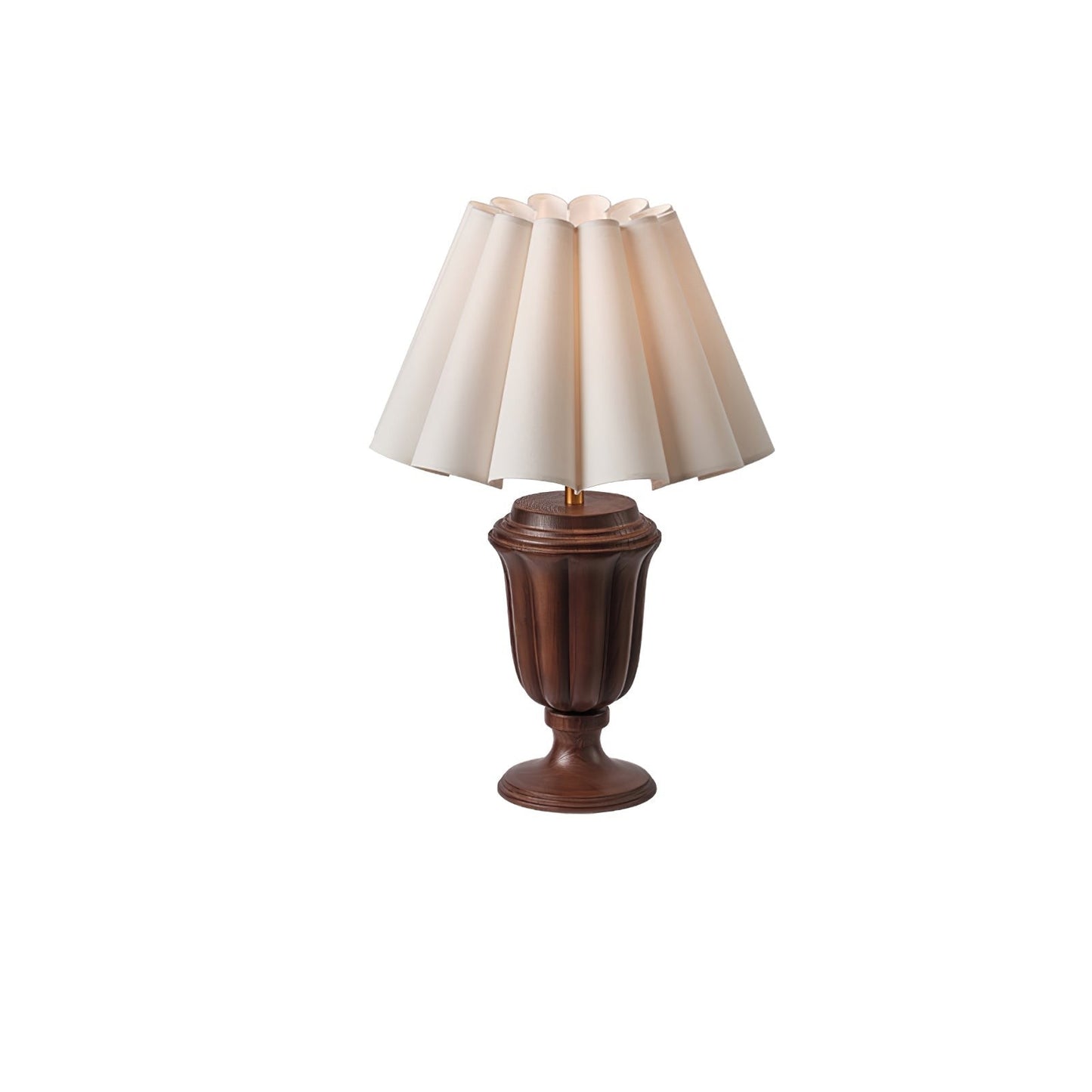 Florence Tulip Carved Wood Table Lamp