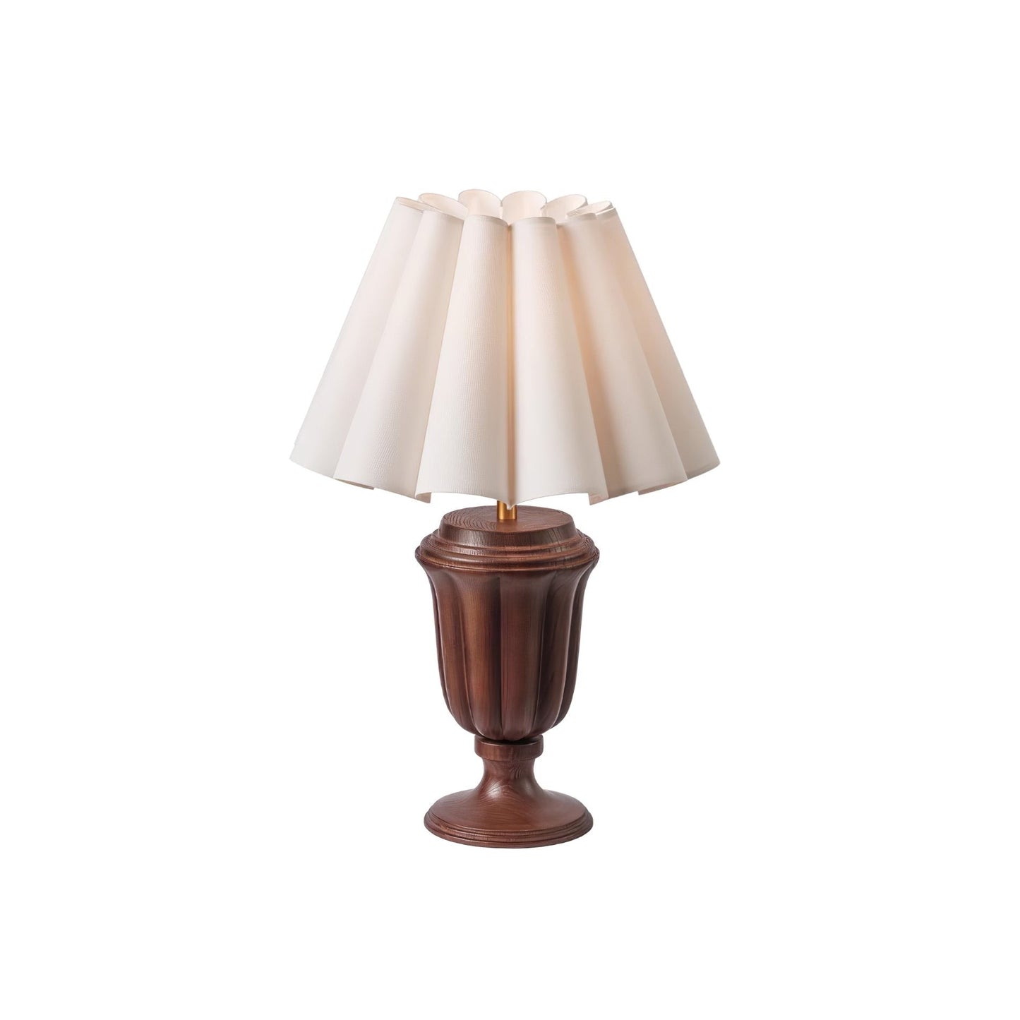 Florence Tulip Carved Wood Table Lamp