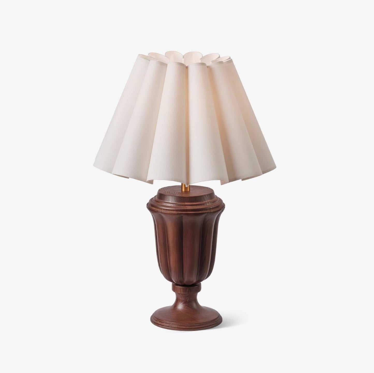 Florence Tulip Carved Wood Table Lamp