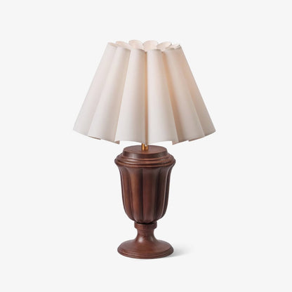 Florence Tulip Carved Wood Table Lamp