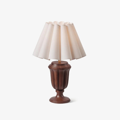 Florence Tulip Carved Wood Table Lamp