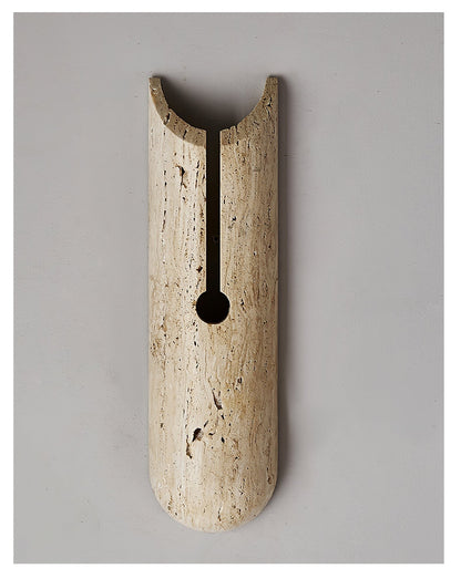 Lumen Crest Travertine Wall Sconce