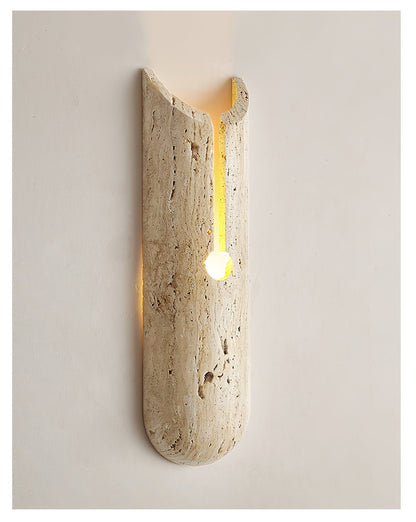 Lumen Crest Travertine Wall Sconce