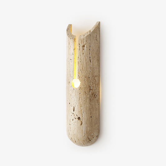 Lumen Crest Travertine Wall Sconce