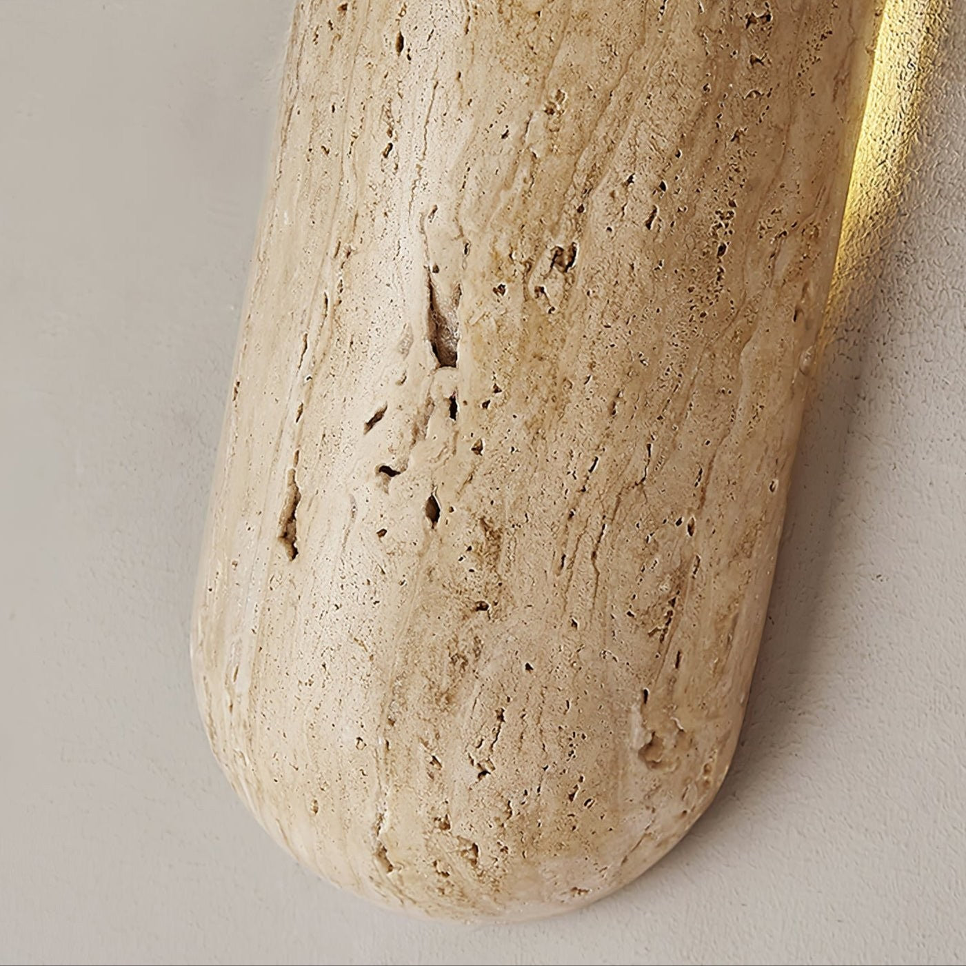 Lumen Crest Travertine Wall Sconce