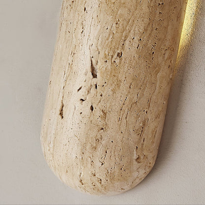 Lumen Crest Travertine Wall Sconce