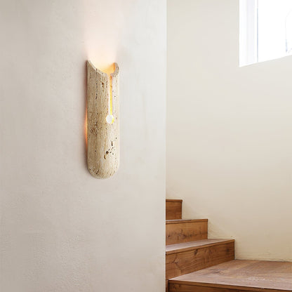 Lumen Crest Travertine Wall Sconce