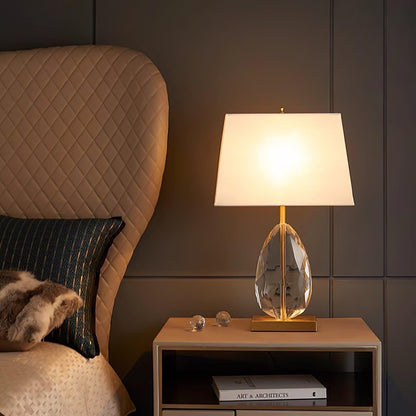 Regal Crystal Column Table Lamp