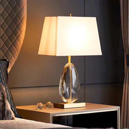 Regal Crystal Column Table Lamp