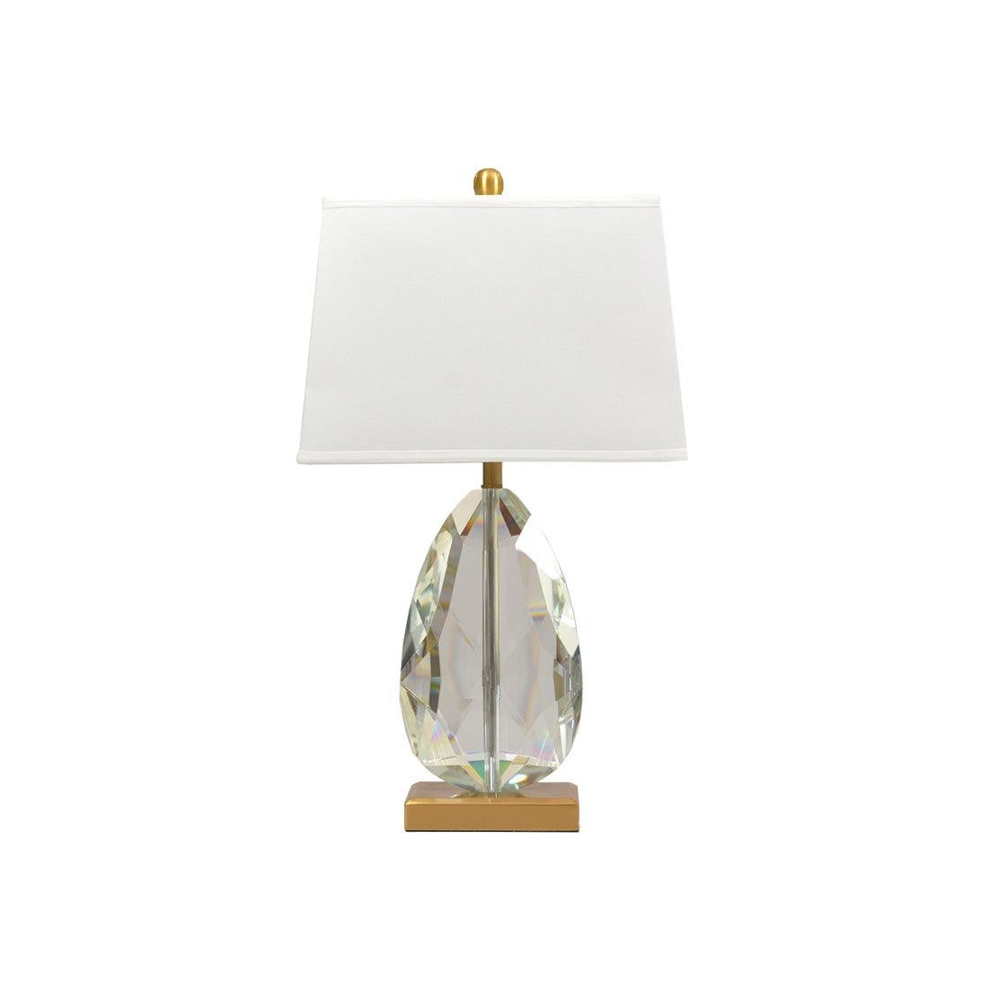 Regal Crystal Column Table Lamp