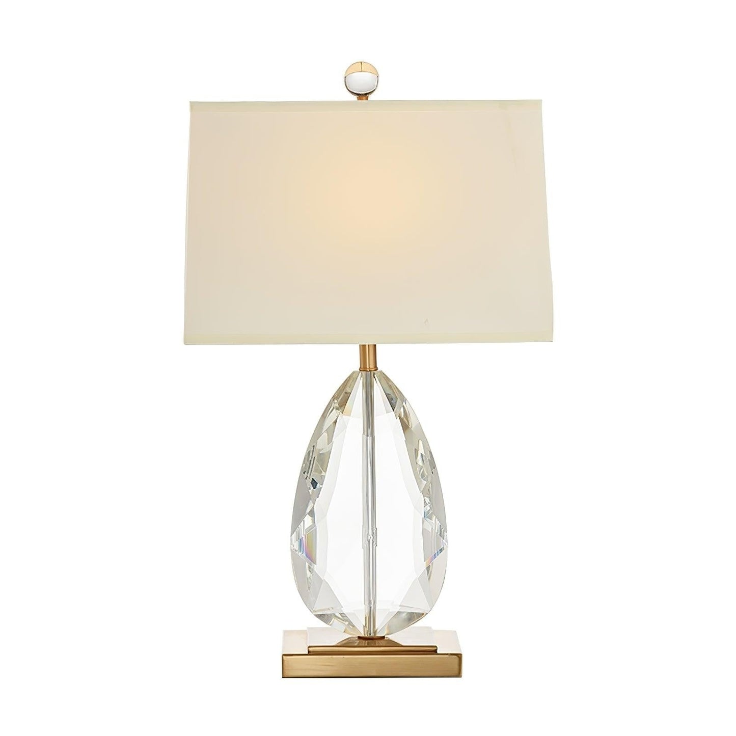 Regal Crystal Column Table Lamp