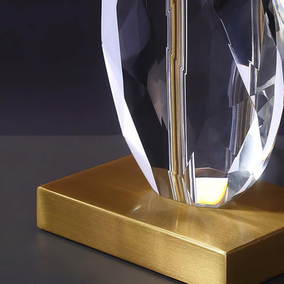 Regal Crystal Column Table Lamp