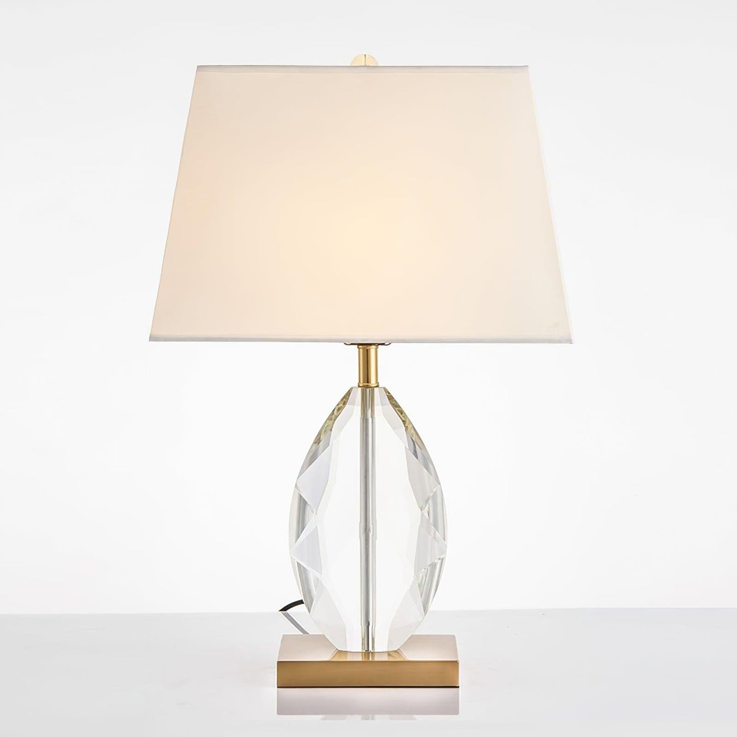 Regal Crystal Column Table Lamp