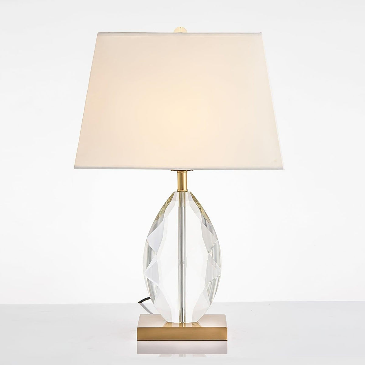 Regal Crystal Column Table Lamp