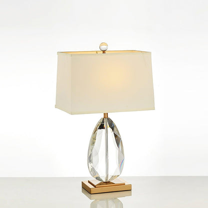 Regal Crystal Column Table Lamp