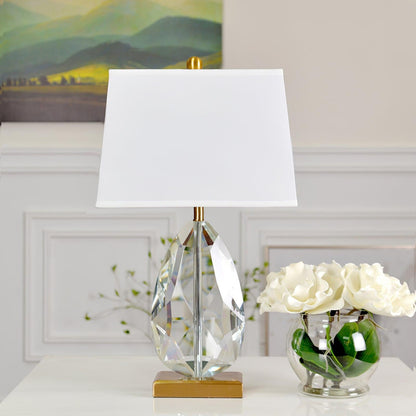 Regal Crystal Column Table Lamp