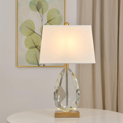 Regal Crystal Column Table Lamp