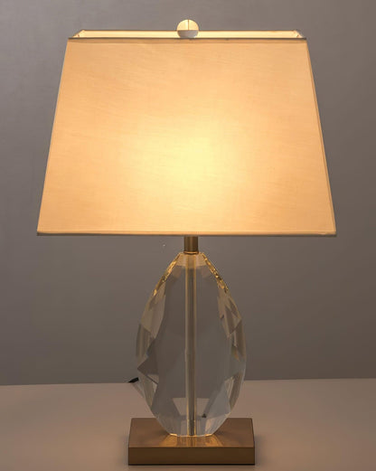 Regal Crystal Column Table Lamp