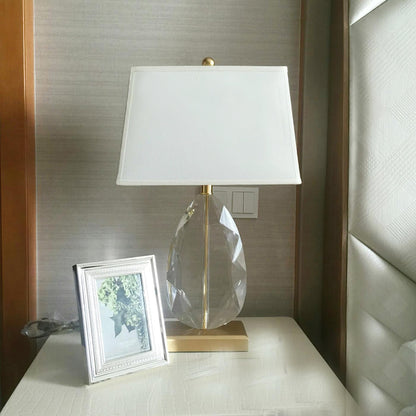 Regal Crystal Column Table Lamp