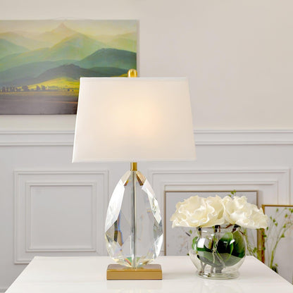 Regal Crystal Column Table Lamp