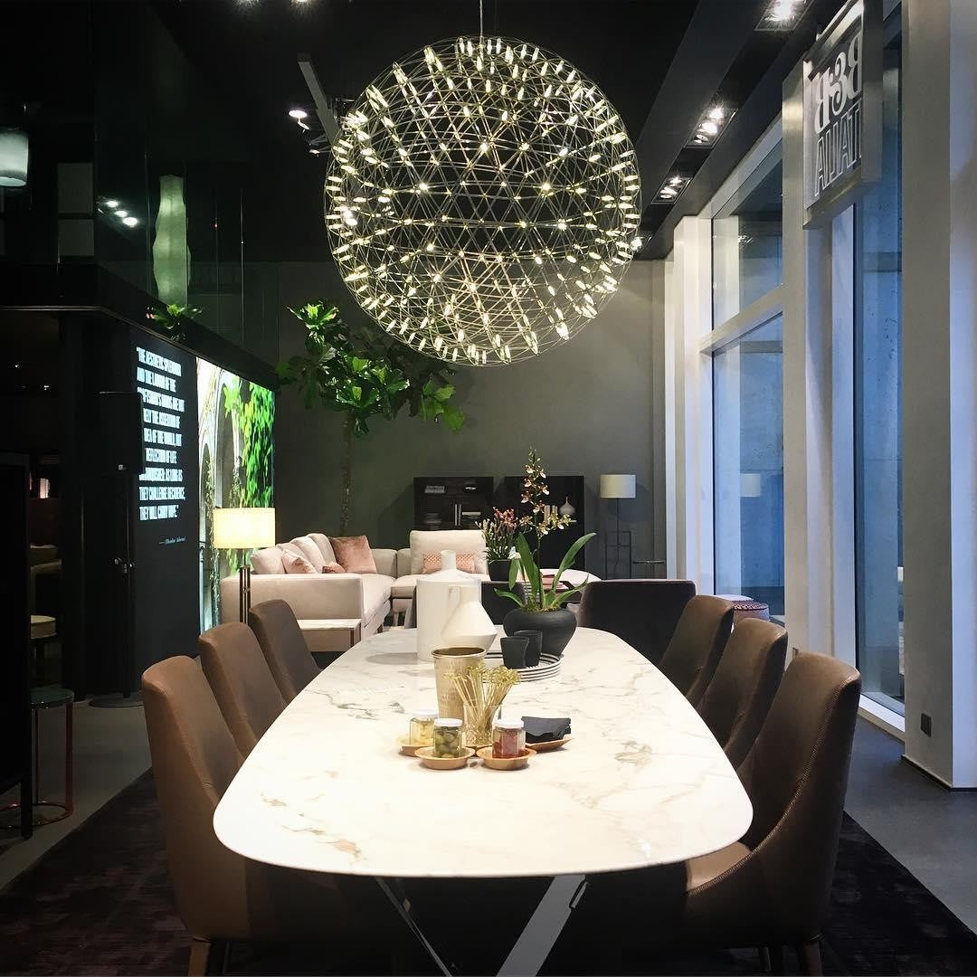 Silver Spark Sphere LED Pendant Light