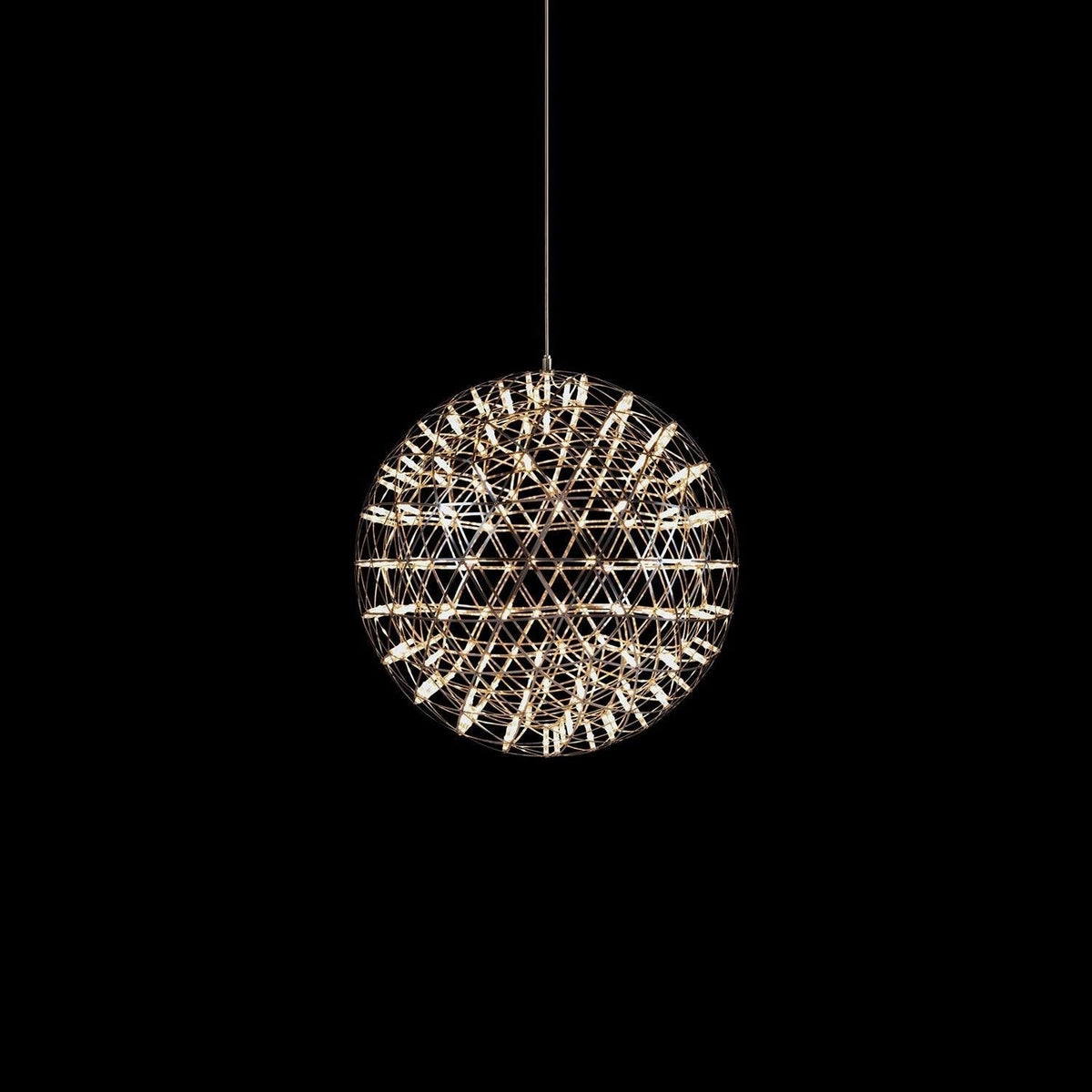 Silver Spark Sphere LED Pendant Light