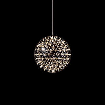 Silver Spark Sphere LED Pendant Light