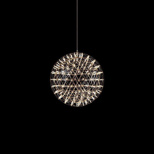 Silver Spark Sphere LED Pendant Light