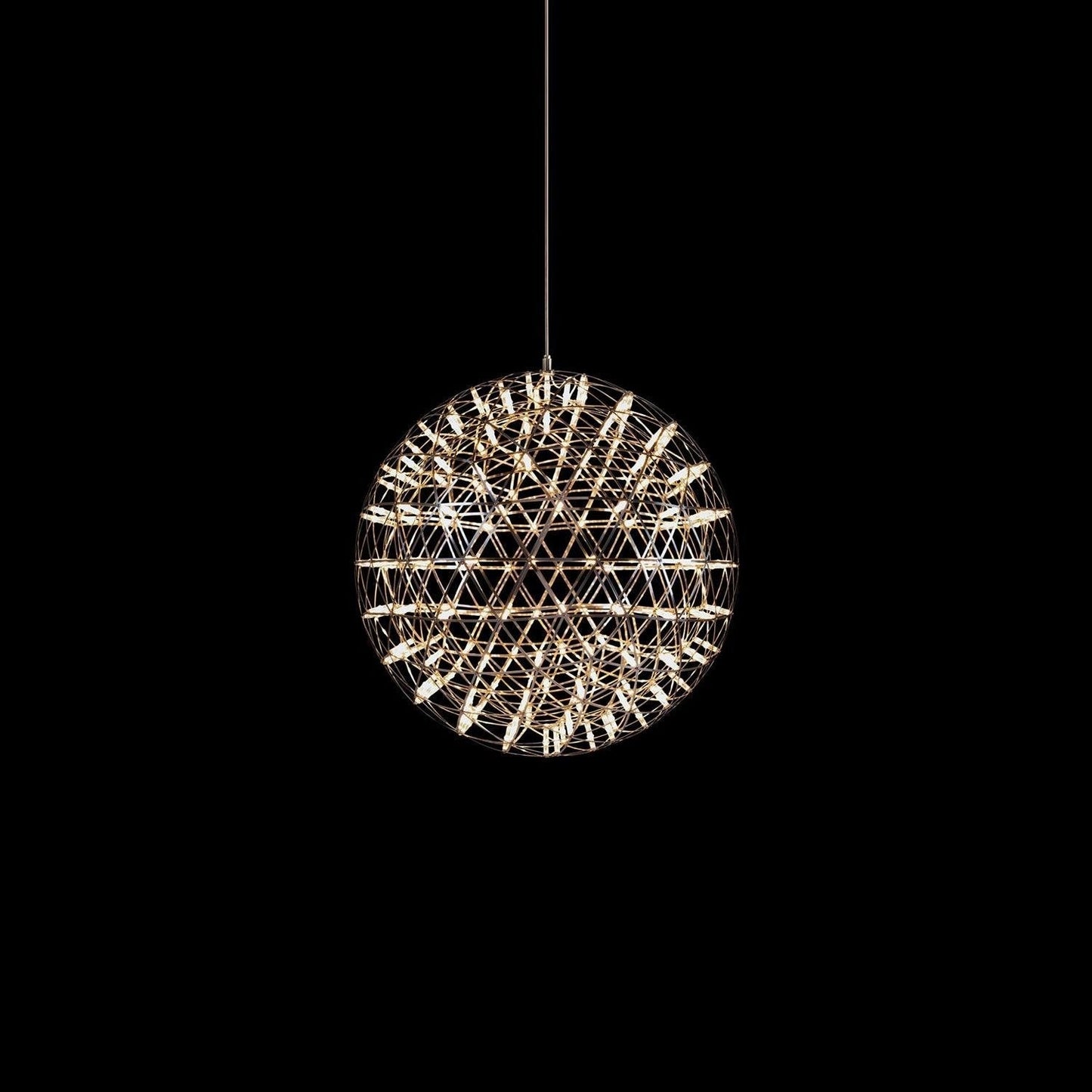 Silver Spark Sphere LED Pendant Light