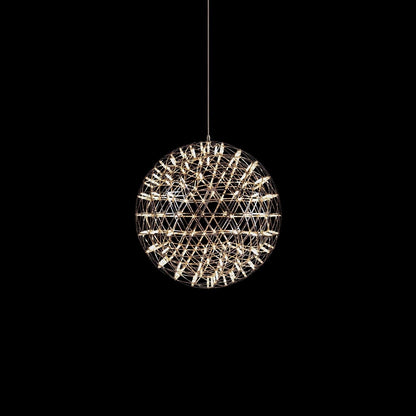 Silver Spark Sphere LED Pendant Light