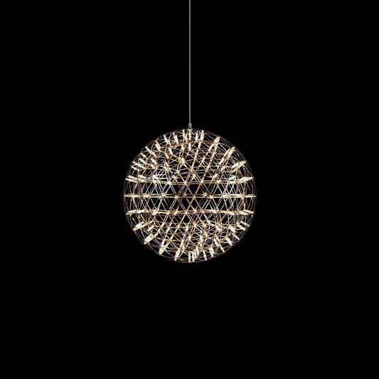 Silver Spark Sphere LED Pendant Light