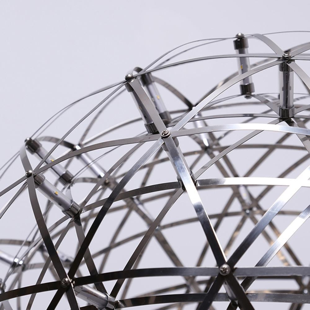 Silver Spark Sphere LED Pendant Light