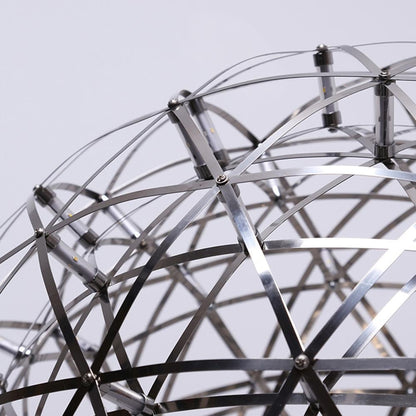 Silver Spark Sphere LED Pendant Light