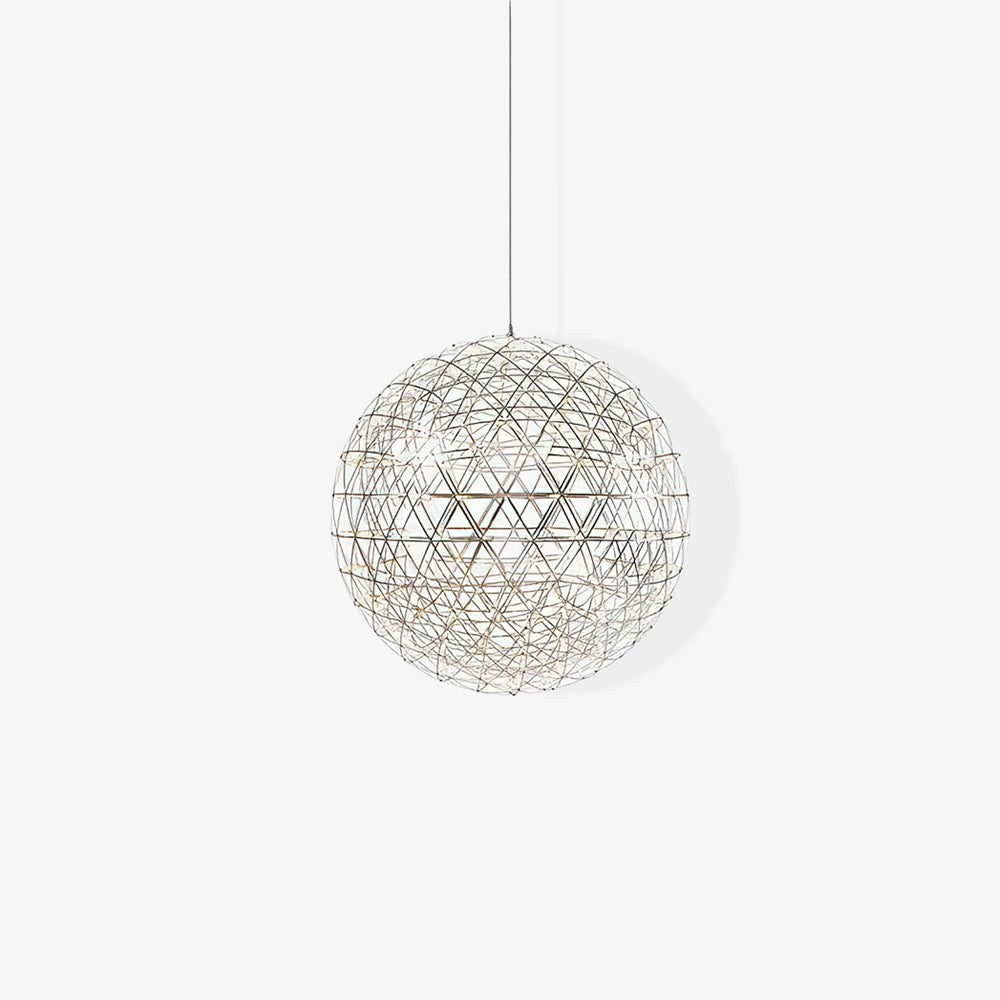 Silver Spark Sphere LED Pendant Light