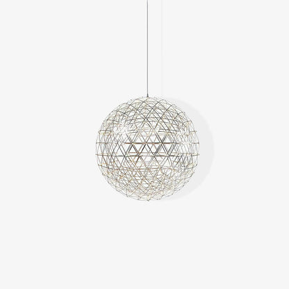 Silver Spark Sphere LED Pendant Light
