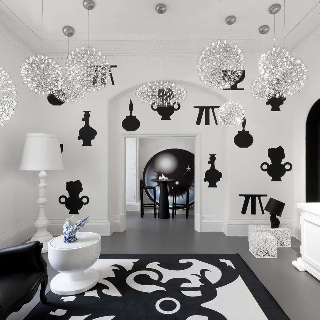 Silver Spark Sphere LED Pendant Light