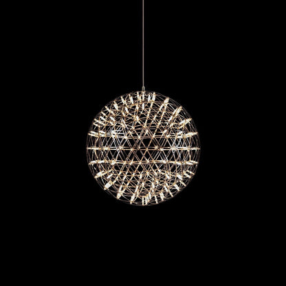 Silver Spark Sphere LED Pendant Light