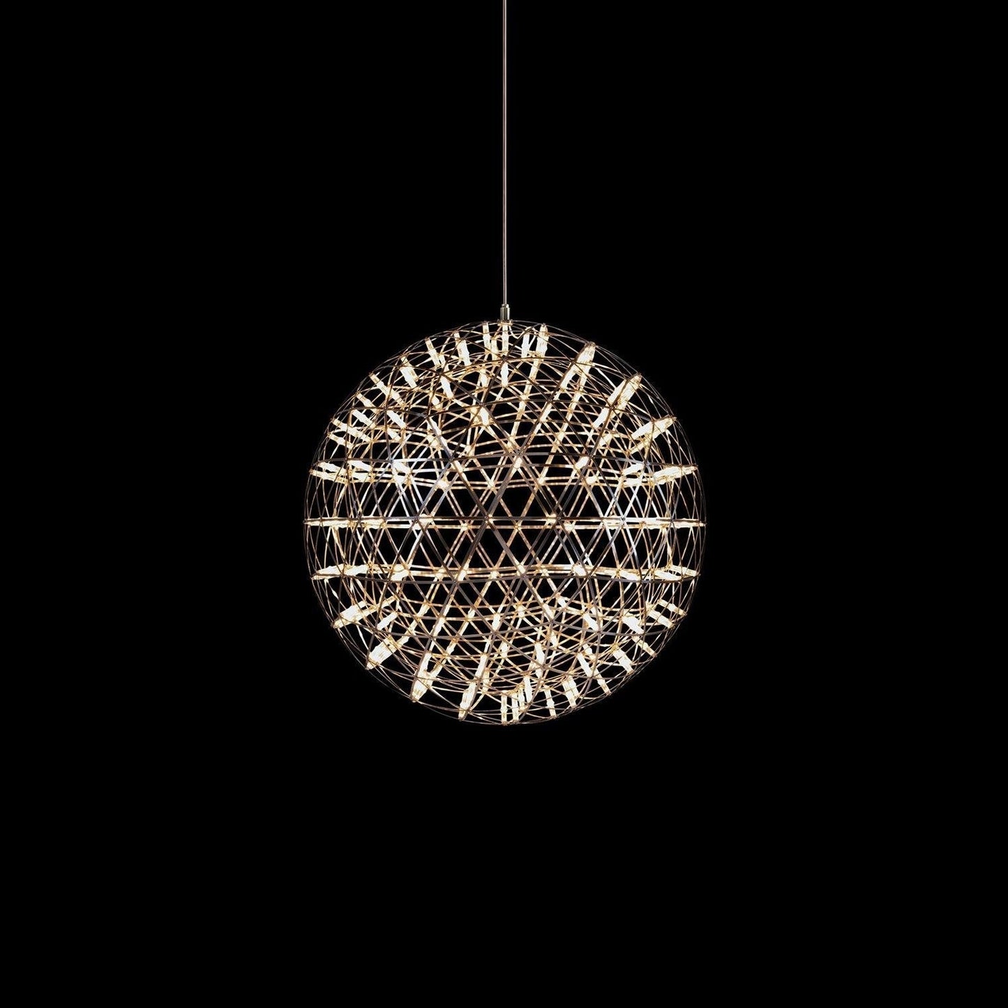 Silver Spark Sphere LED Pendant Light
