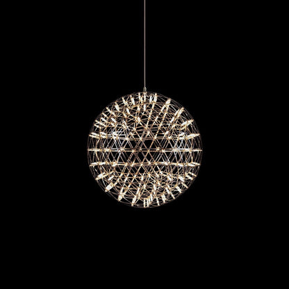 Silver Spark Sphere LED Pendant Light