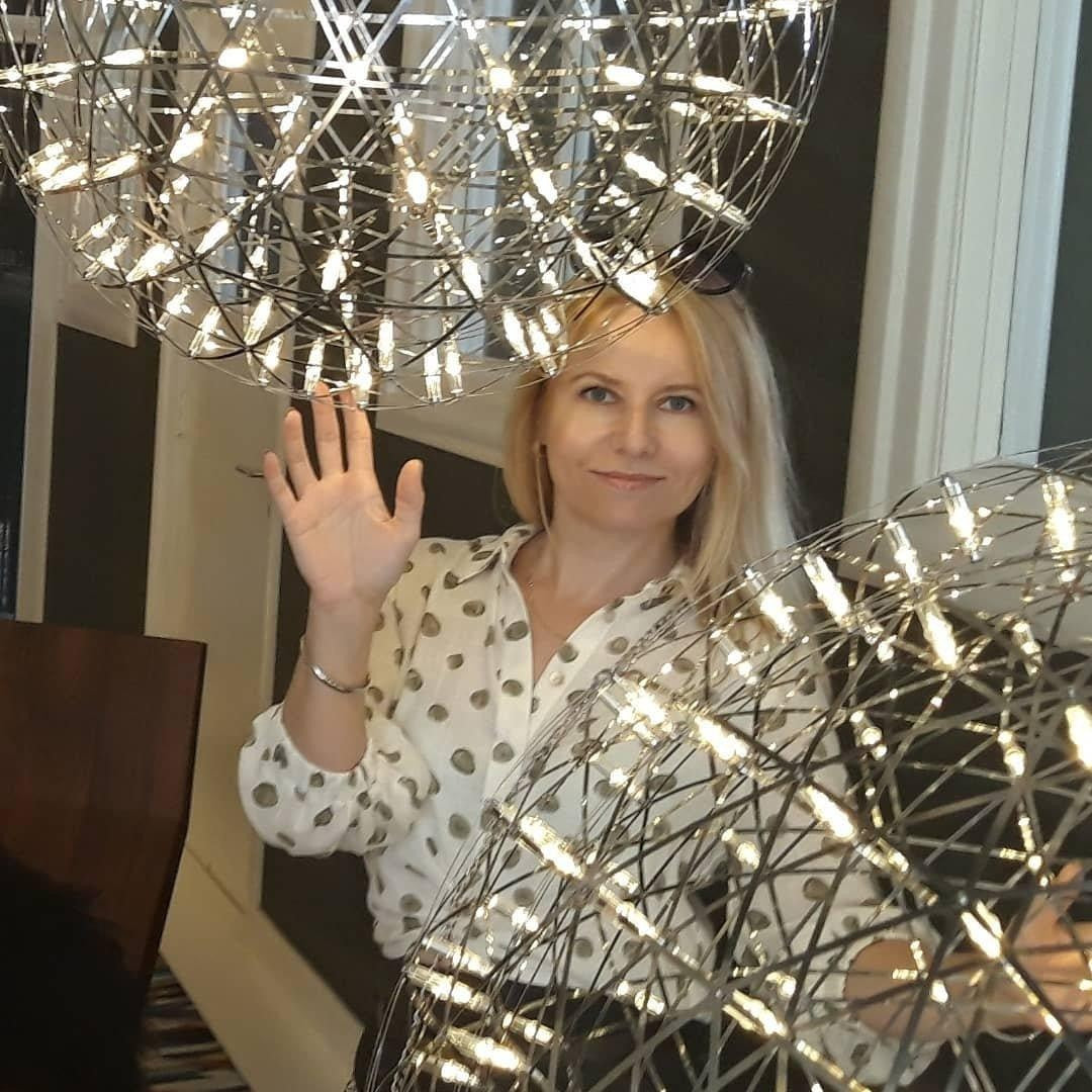 Silver Spark Sphere LED Pendant Light