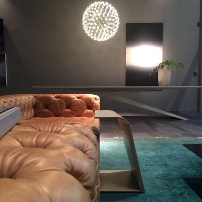 Silver Spark Sphere LED Pendant Light