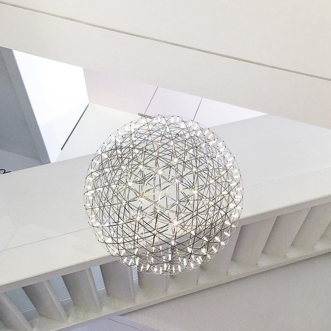 Silver Spark Sphere LED Pendant Light
