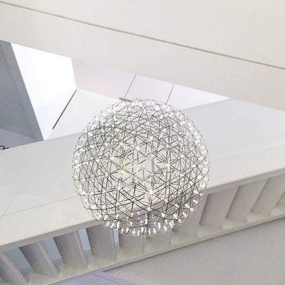 Silver Spark Sphere LED Pendant Light