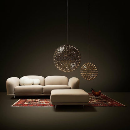 Silver Spark Sphere LED Pendant Light