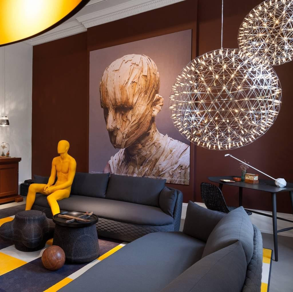 Silver Spark Sphere LED Pendant Light