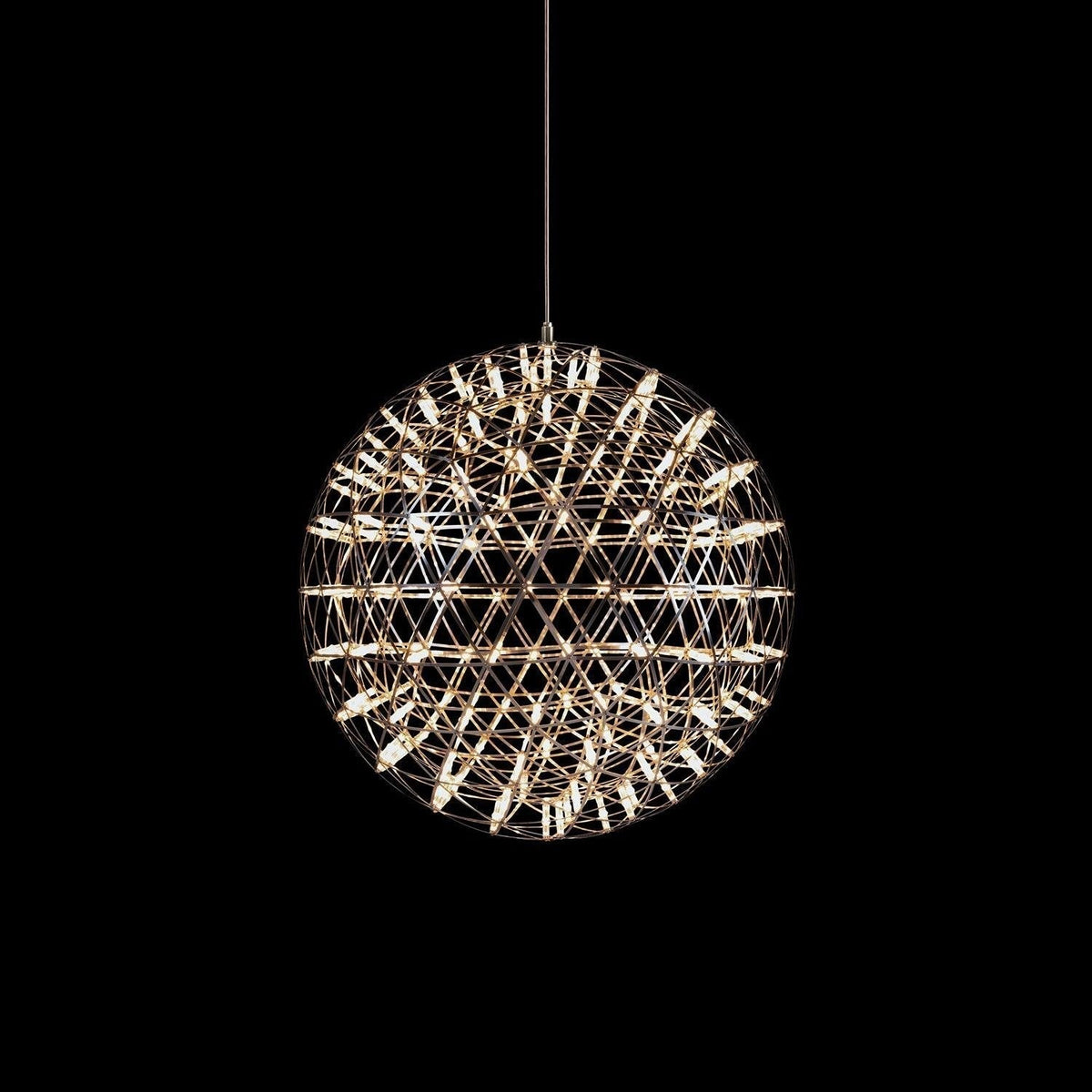 Silver Spark Sphere LED Pendant Light