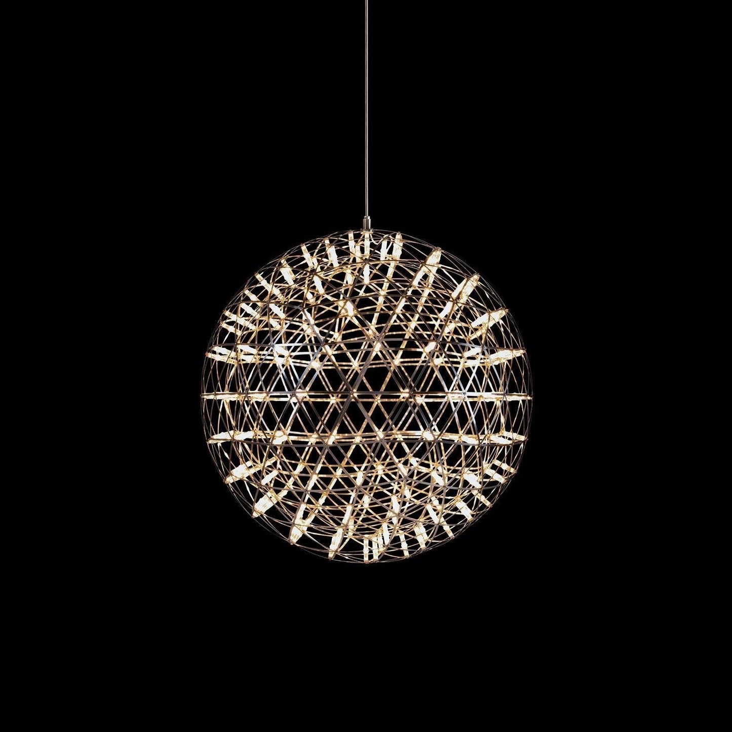 Silver Spark Sphere LED Pendant Light